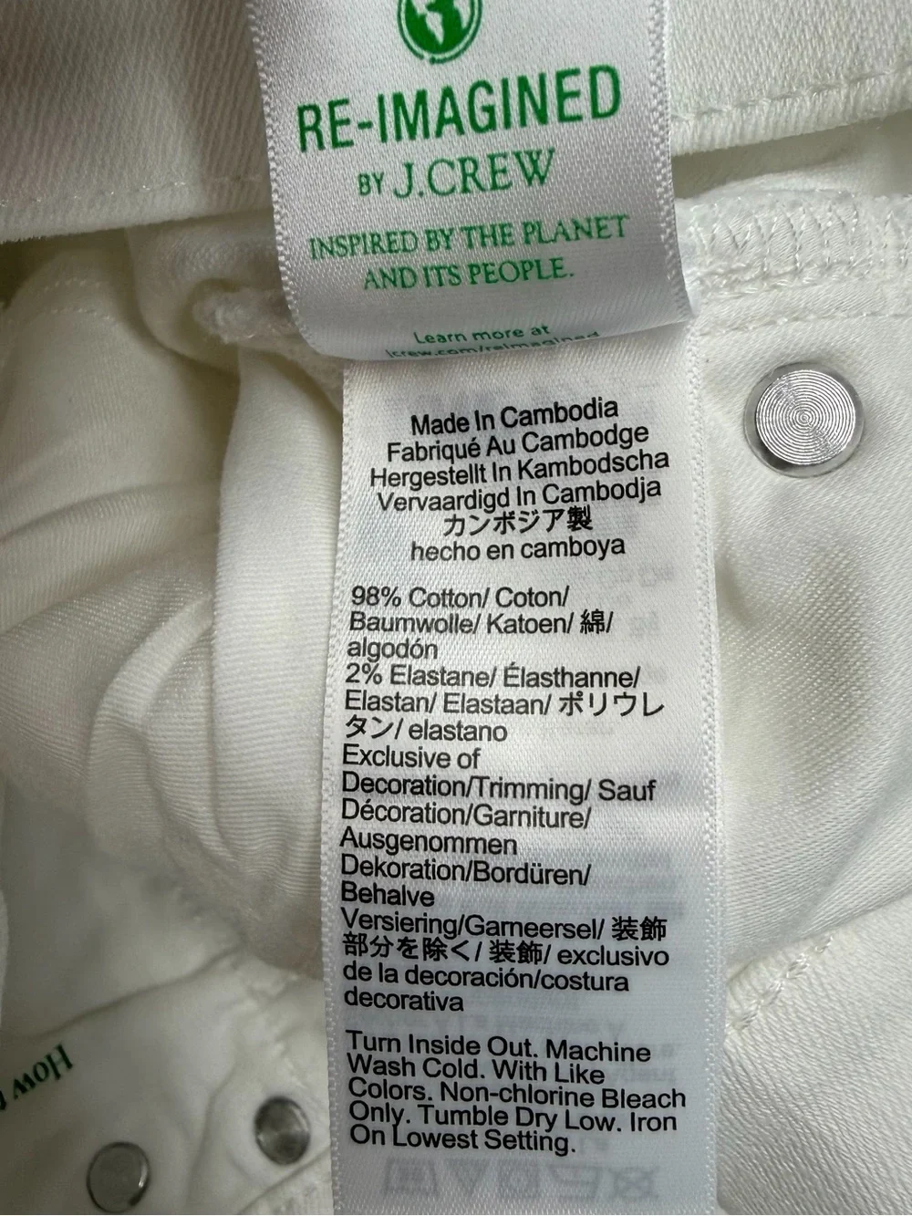 J. Crew 96 slimWhite Wide-Leg Jeans size 30